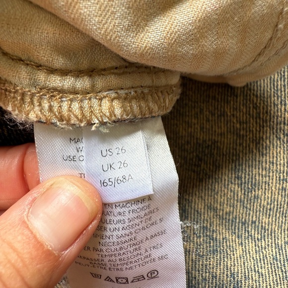 Free People We The Free Jeans Womens 26 Brown Maggie Straight Distressed Raw Hem - Picture 5 of 6